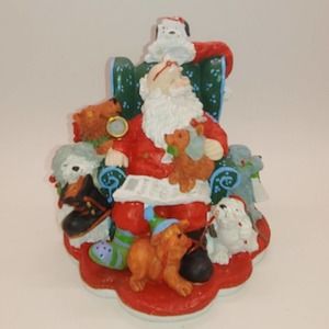 Santa with Cats Figurine Retired by Cedar Creek VINTAGE